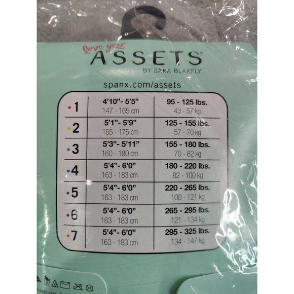 3 Spanx Assets Shaping Tights Size 3 Black Textured Wish Bone New - Picture 4 of 4